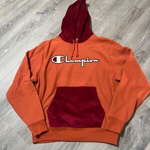 Champion Red and Orange Hoodie